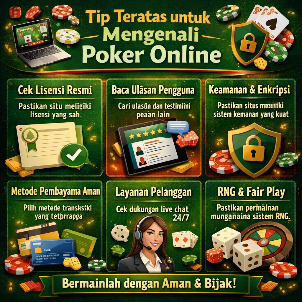 Tips teratas mengenali poker online: pahami aturan dasar, istilah penting, risiko, serta cara menjaga keamanan akun dan bermain bertanggung jawab.