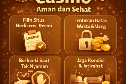 Panduan bermain casino aman & sehat: cek legalitas, tetapkan batas, hindari utang, rehat rutin, dan berhenti saat mulai stres atau emosi. Setiap sesi.